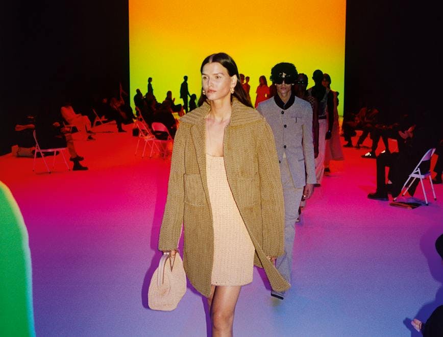 fashion person human runway clothing apparel premiere coat