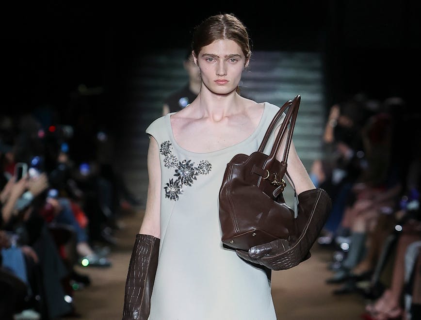 bag handbag fashion adult female person woman glove shoe lady